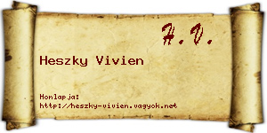 Heszky Vivien névjegykártya