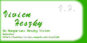 vivien heszky business card